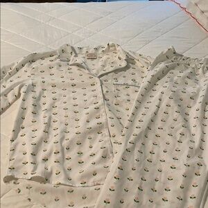 The Beaufort Bonnet Company Cream Cherry Pajama Set